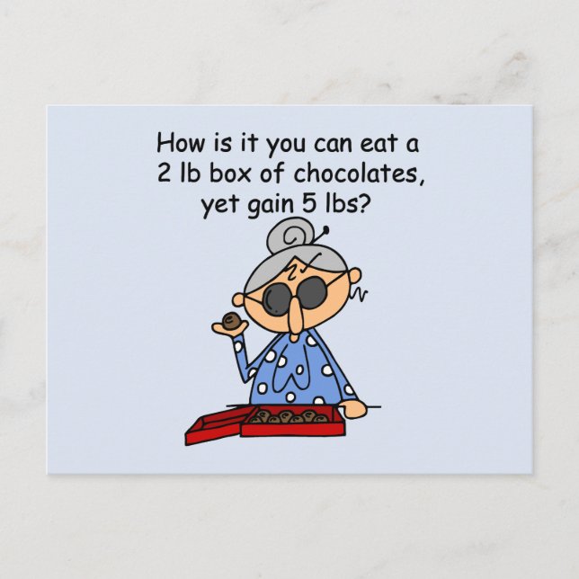 Schokoladengesicht Postkarte (Vorderseite)