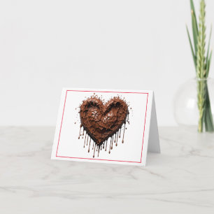 Schokoladenherz zum Valentinstag Feiertagskarte