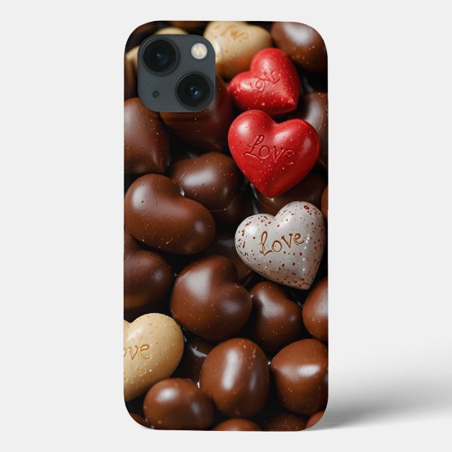Schokoladenherzen Case-Mate iPhone Hülle (Rückseite)