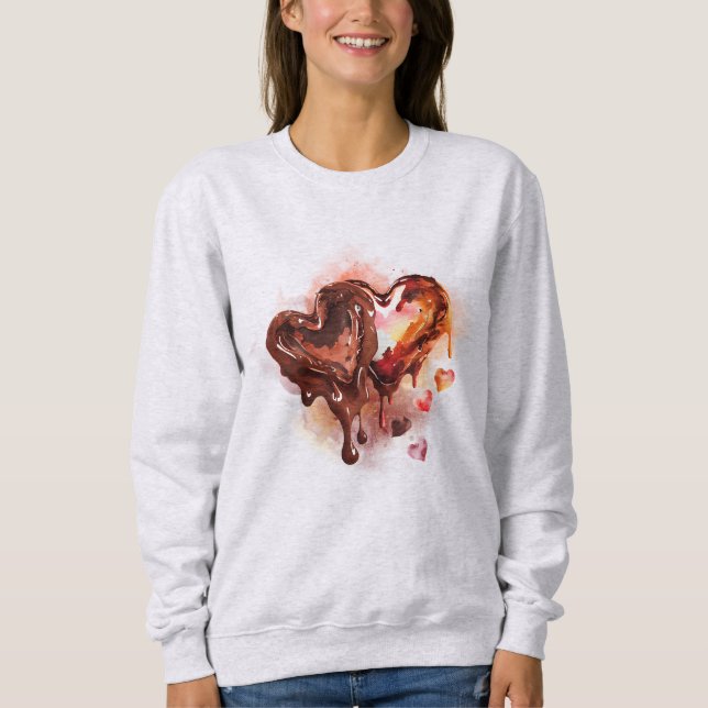 Schokoladenherzen Sweatshirt (Vorderseite)