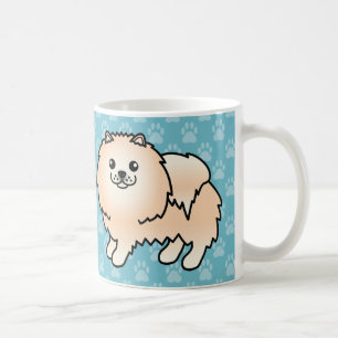 Schokoladenhunde Spitz Hunde auf blau Kaffeetasse