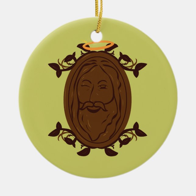 SchokoladenJesus Keramikornament (Vorne)