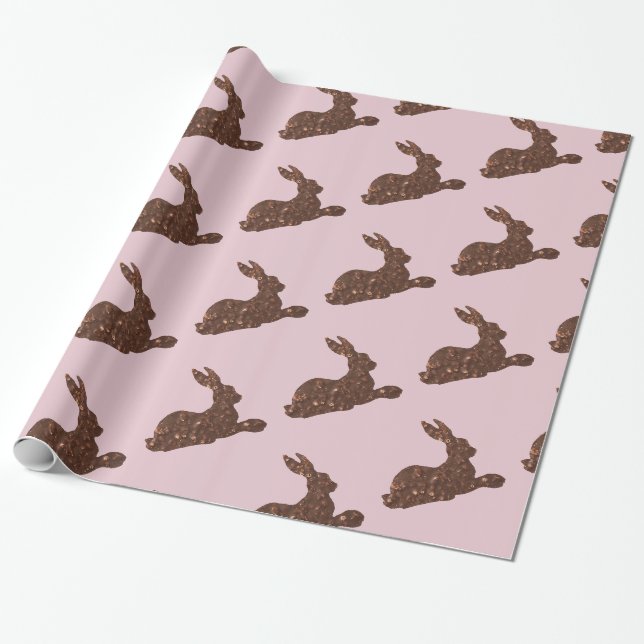 Schokoladenkaninchen Glosswackelpapier Geschenkpapier (Ungerollt)