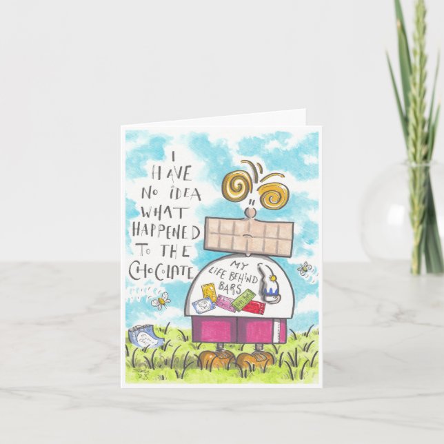 Schokoladenkarte Karte (Vorderseite)