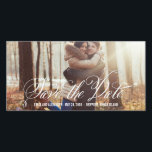 Schokoladenkarte Save the Date Fotokarten<br><div class="desc">Diese schicken und modernen Fotokarten bitten Ihre Gäste stilvoll,  für Ihren großen Tag Save the Date zu gehen. Erhältlich in anderen Farben (individuelle Farbwünsche sind willkommen!).</div>