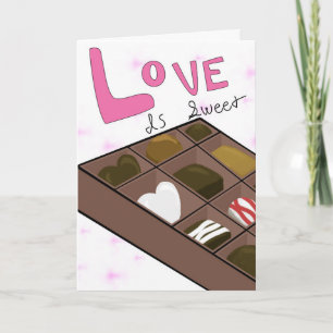 Schokoladenkarte Valentinenkarte Karte