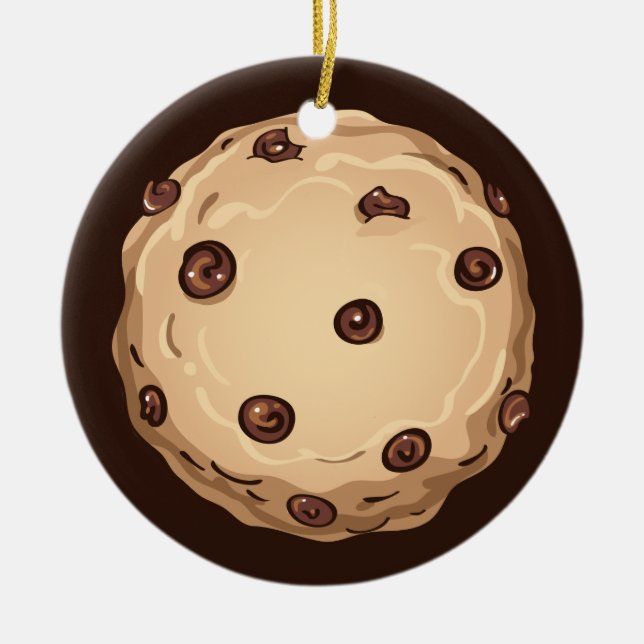 Schokoladenkeks verziert | Keramik-Schablone Keramik Ornament (Vorne)