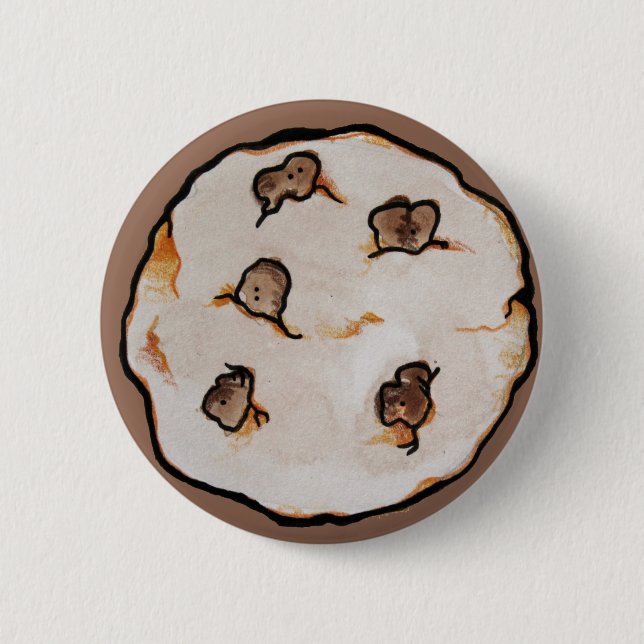 Schokoladenkekse Muster                     Button (Vorderseite)