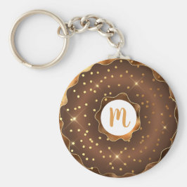 Schokoladenkraut-Monogramm-Glitzer Schlüsselanhänger