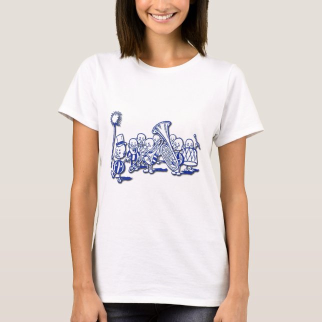Schokoladenkuchen-Band, die Tuba und Trombone T-Shirt (Vorderseite)