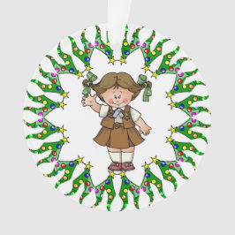 Schokoladenkuchen-brünetter BaumWreath Ornament