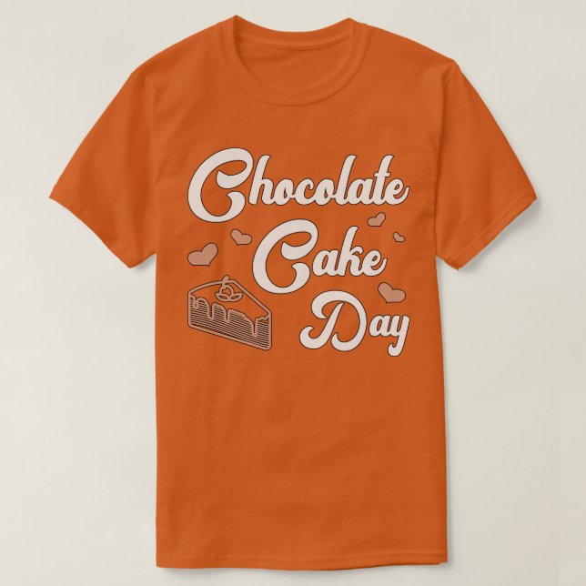Schokoladenkuchen Dessert Süßes köstlich (1) T-Shirt (Design vorne)