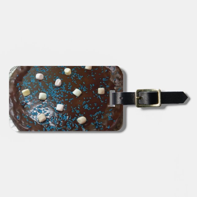 Schokoladenkuchen Gepäckanhänger (Vorderseite horizontal)