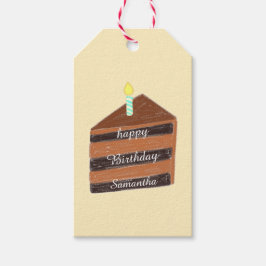 Schokoladenkuchen Geschenkanhänger