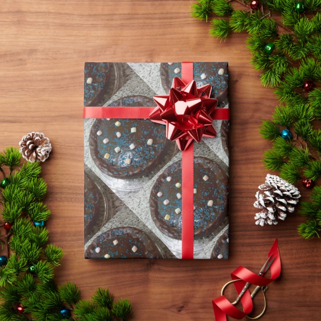 Schokoladenkuchen Geschenkpapier (Feiertagsgeschenk)