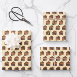 Schokoladenkuchen Geschenkpapier Set