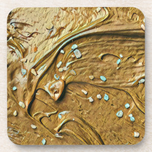 Schokoladenkuchen, geschmolzen getränkeuntersetzer