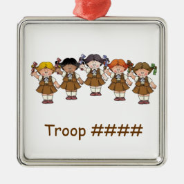 Schokoladenkuchen-Gruppe Silbernes Ornament