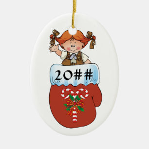 Schokoladenkuchen-HandschuhRedhead Keramik Ornament