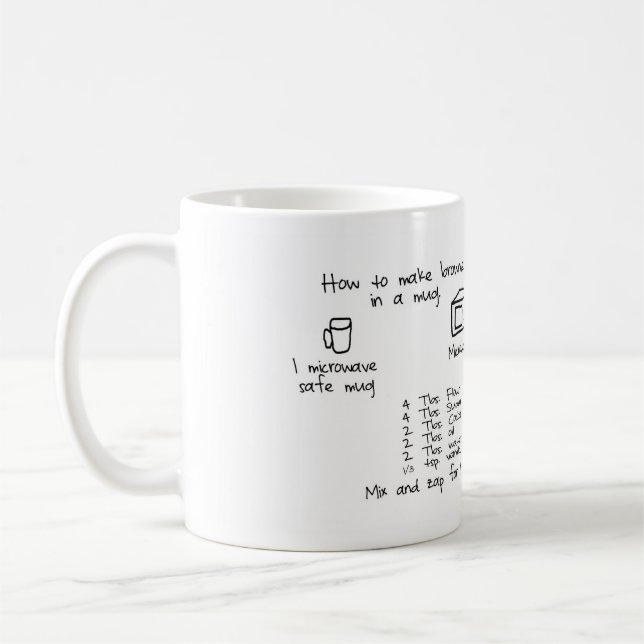 Schokoladenkuchen in einer Tasse (Links)