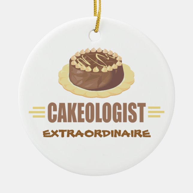 Schokoladenkuchen Keramikornament (Vorne)