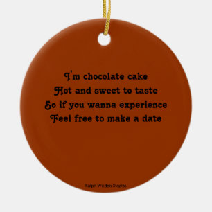 Schokoladenkuchen Keramikornament