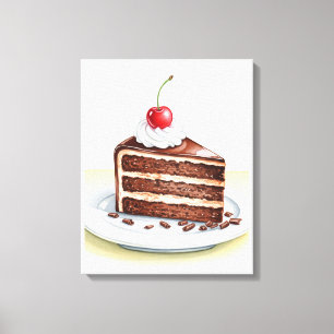 Schokoladenkuchen Leinwand Wand an Wand Kunst
