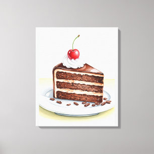 Schokoladenkuchen Leinwand Wand an Wand Kunst