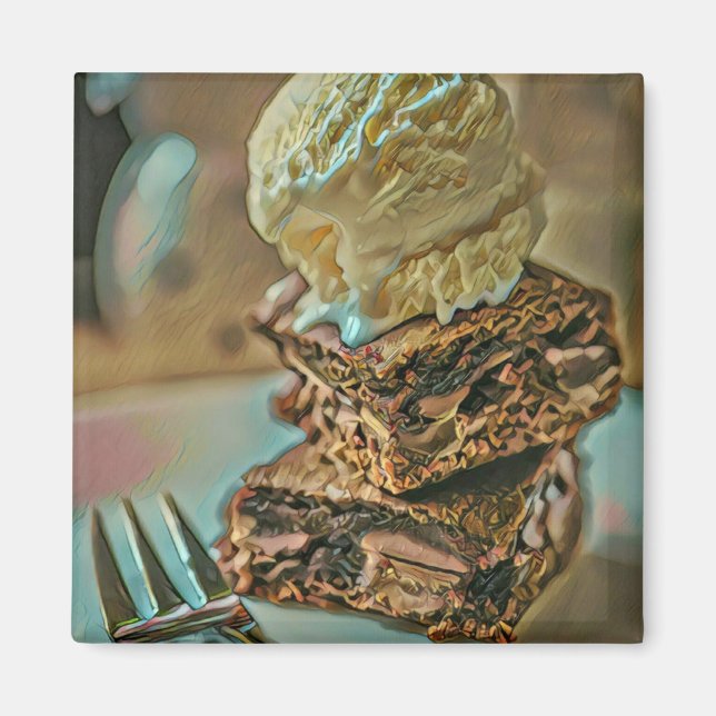 Schokoladenkuchen Magnet (Vorne)