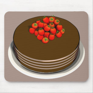 Schokoladenkuchen mit Beerenmousepad Mousepad