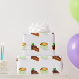 Schokoladenkuchen mit Kaffee Geschenkpapier