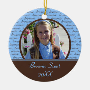 Schokoladenkuchen-Pfadfinder-Foto-Verzierung Keramik Ornament