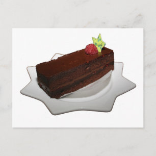 Schokoladenkuchen Postkarte