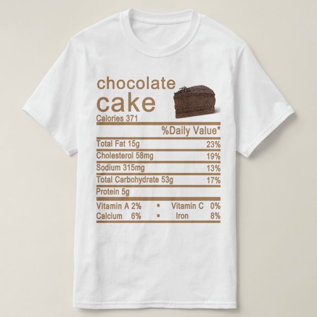 Schokoladenkuchen T-Shirt (Design vorne)