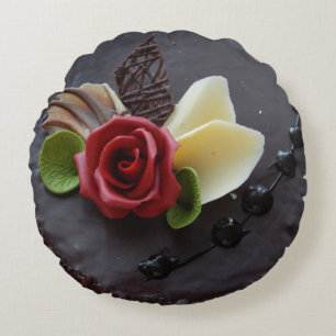 Schokoladenkuchenkissen Rundes Kissen