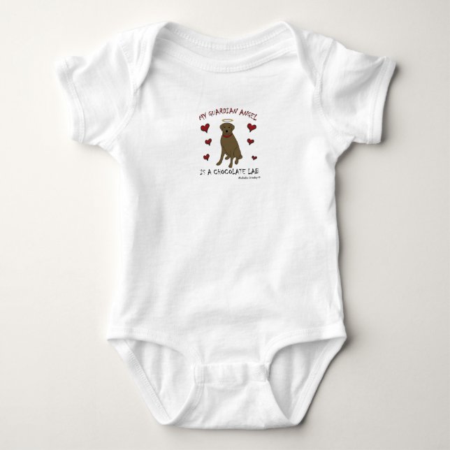 SchokoladenLabrador Baby Strampler (Vorderseite)