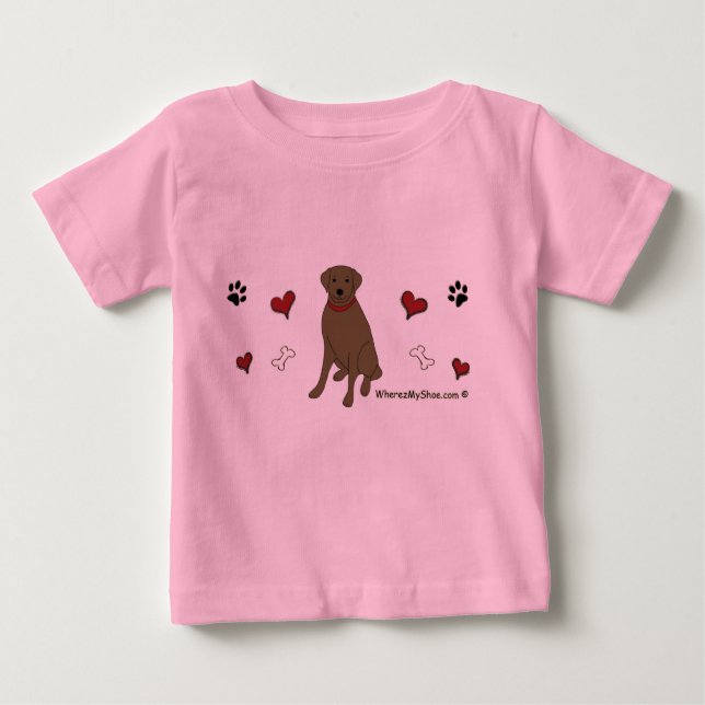 SchokoladenLabrador Baby T-shirt (Vorderseite)