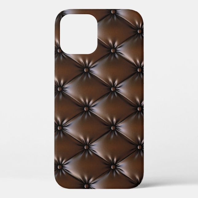 Schokoladenleder: Luxuriöse Upholsterie Case-Mate iPhone Hülle (Rückseite)