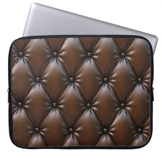 Schokoladenleder: Luxuriöse Upholsterie Laptopschutzhülle