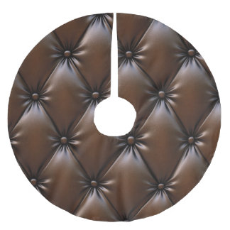 Schokoladenleder: Luxuriöse Upholsterie Polyester Weihnachtsbaumdecke