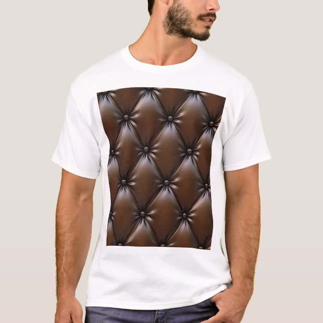 Schokoladenleder: Luxuriöse Upholsterie T-Shirt (Vorderseite)