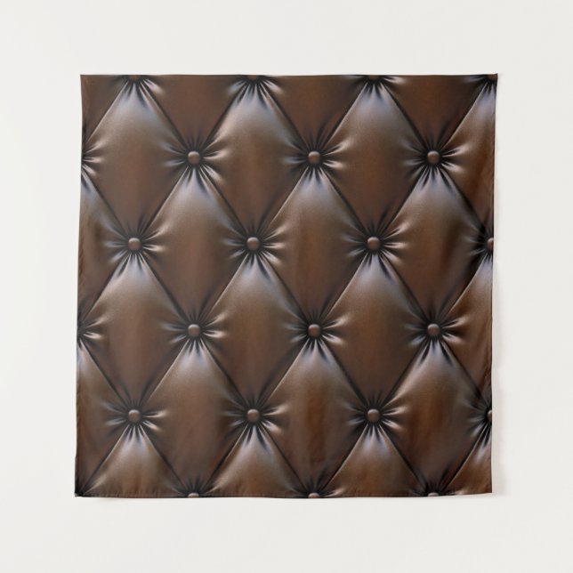 Schokoladenleder: Luxuriöse Upholsterie Wandteppich (Vorderseite)