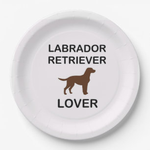 Schokoladenliebhaber Labrador Pappteller