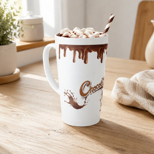 Schokoladenliebhaber Tröpfelnde Schokolade Spritze Milchtasse
