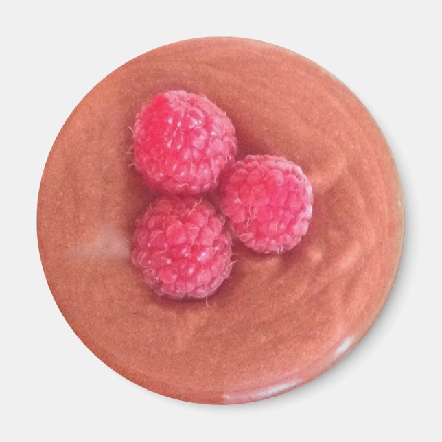 Schokoladenmousse mit Himbeeren Magnet (Vorne)