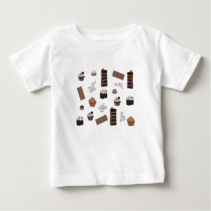 Schokoladenmuster Baby T-shirt