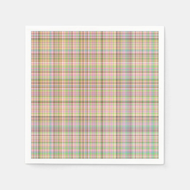 Schokoladenpasten Kariert 8-PAPIER NAPKINS Serviette (Vorderseite)