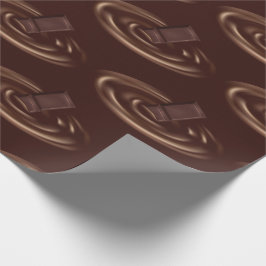 Schokoladenschmelz-Bar in flüssiger Schokolade Geschenkpapier