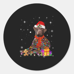 Schokoladenstrahl Weihnachtsmannmütze Weihnachtsmä Runder Aufkleber