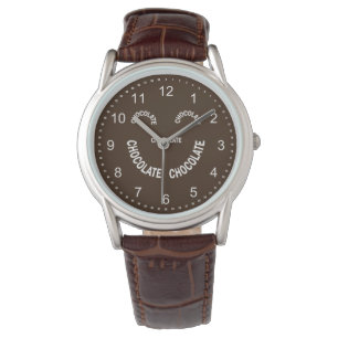 Schokoladentext Armbanduhr